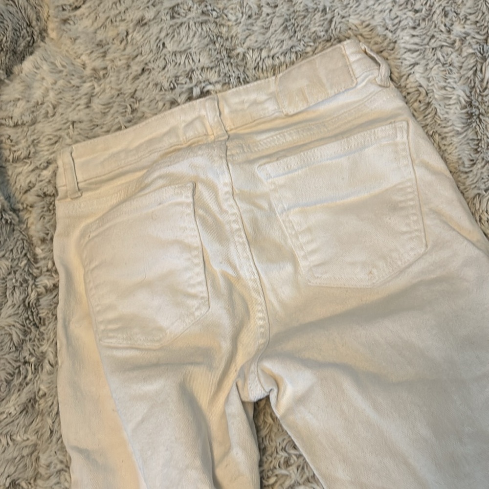 Zara White Denim Flare Jeans Size 2 - Picture 5 of 5